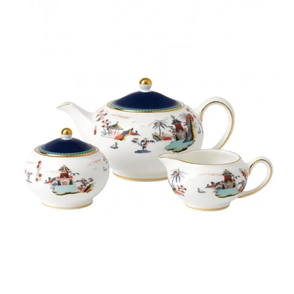 Best Wedgwood Wonderlust tea set 3 pieces, 3 pieces BlueRedWhite