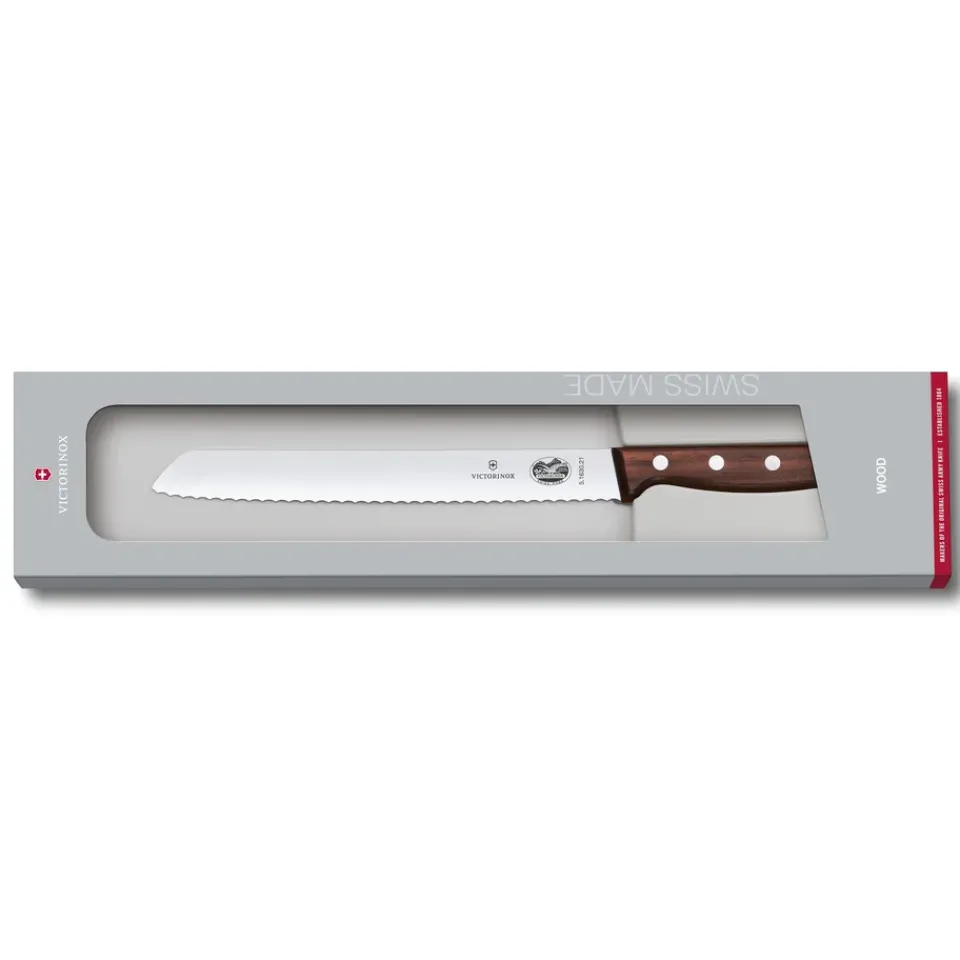 Sale Victorinox Wood bread knife 21 cm, Stainless steel-maple Silver-coloured
