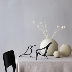 New Cooee Design Woody Bird medium, -stained oak wood Black