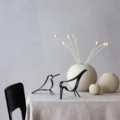 New Cooee Design Woody Bird small, -stained oak wood Black
