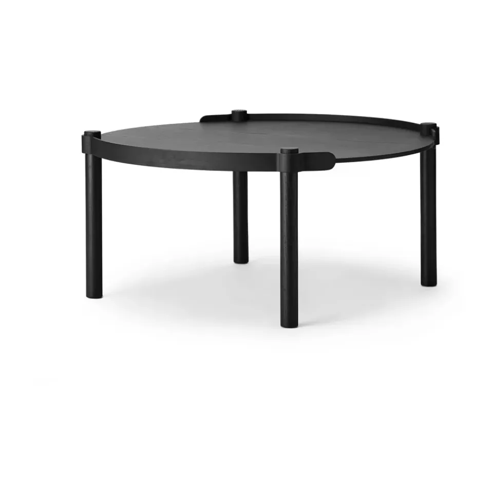 Hot Cooee Design Woody table Ø80 cm, stained oak Black