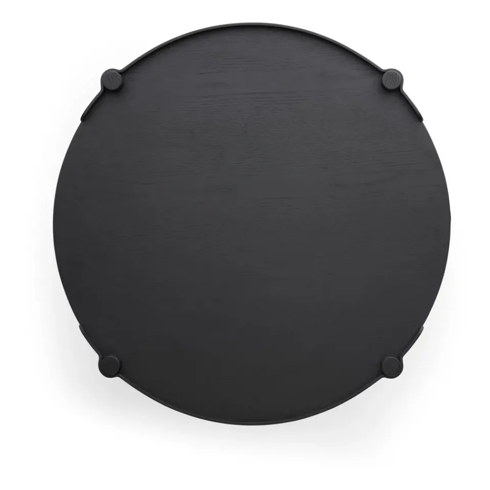 Hot Cooee Design Woody table Ø80 cm, stained oak Black