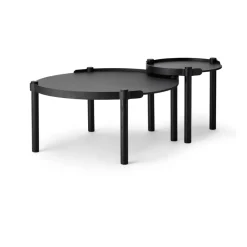 Hot Cooee Design Woody table Ø80 cm, stained oak Black