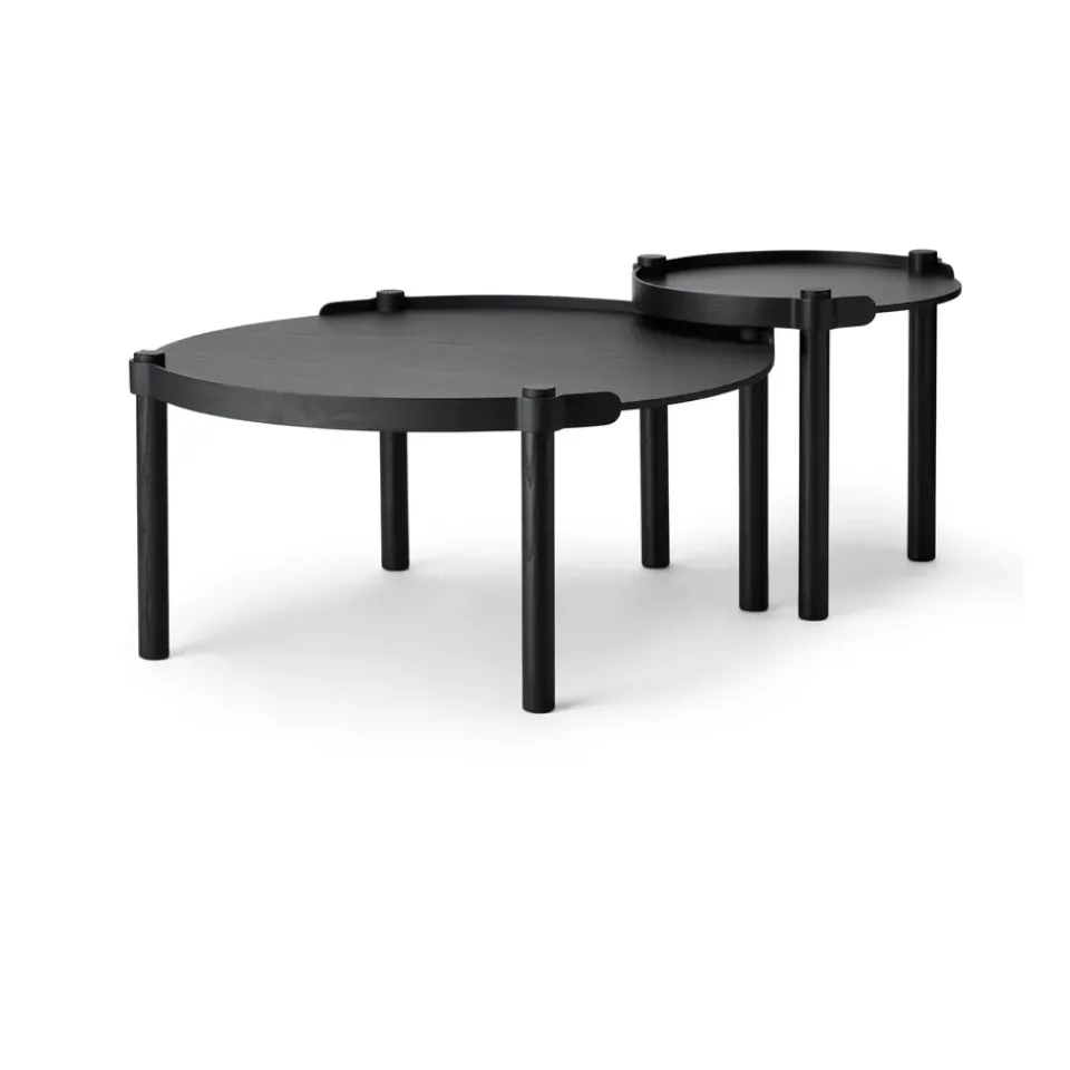 Hot Cooee Design Woody table Ø80 cm, stained oak Black