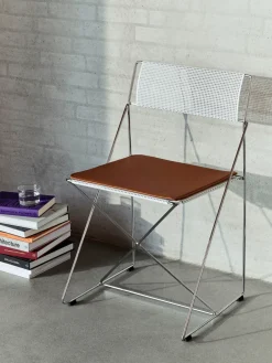 Seat Cushions & Pads^HAY X-Line Indoor chair cushion, Cognac leather Brown