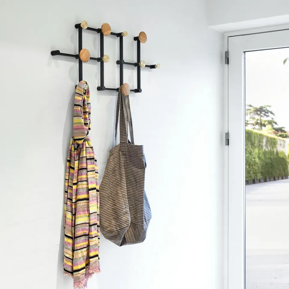 Clothes Racks, Coat Stands & Hangers|Clothes Racks, Coat Stands & Hangers^LoCa X•TEND hanger, oak Black