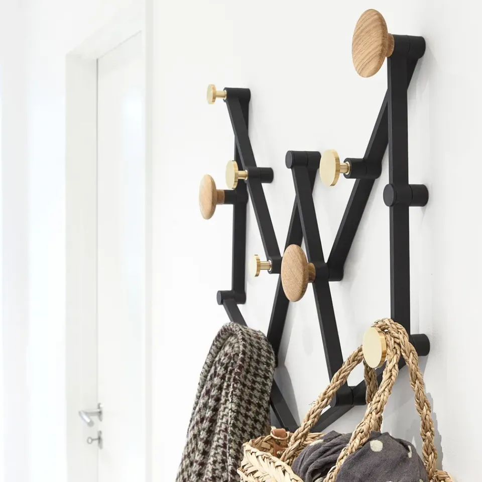 Clothes Racks, Coat Stands & Hangers|Clothes Racks, Coat Stands & Hangers^LoCa X•TEND hanger, oak Black