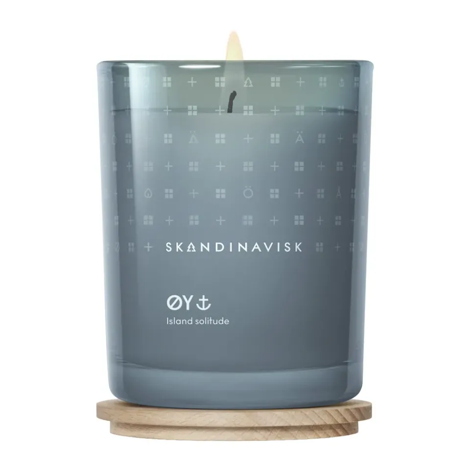 Discount Skandinavisk Øy scented candle with lid, 200 g Blue