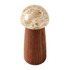 Clearance MUUBS Yami salt and pepper mill S, Carbonized ash-marble BrownBeige