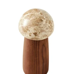 Clearance MUUBS Yami salt and pepper mill S, Carbonized ash-marble BrownBeige