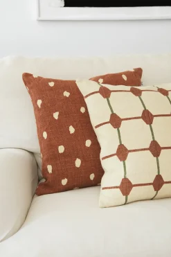Cushion Covers^Chhatwal & Jonsson Yash reverse cushion cover 50x50 cm, Terracotta base Orange