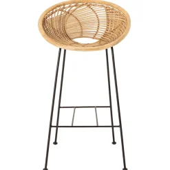 Best Bloomingville Yonne bar stool rattan, nature Black