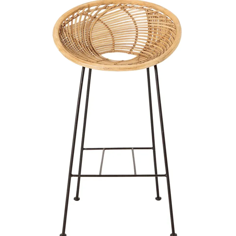 Best Bloomingville Yonne bar stool rattan, nature Black