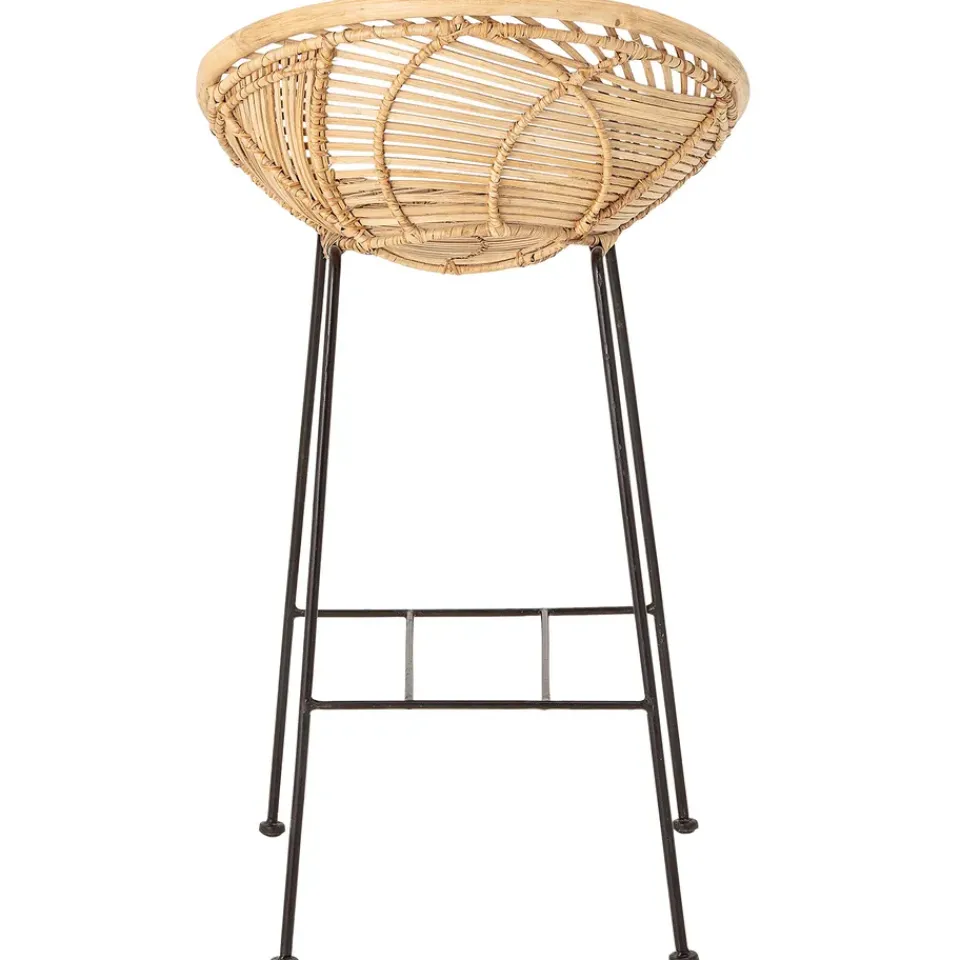 Best Bloomingville Yonne bar stool rattan, nature Black