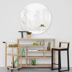 Best A2 You mirror, Oak stained Black