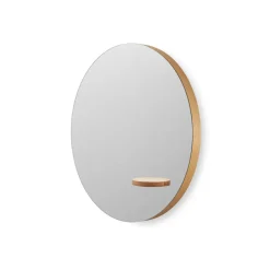 Round Mirrors^A2 You mirror, Oiled oak Beige
