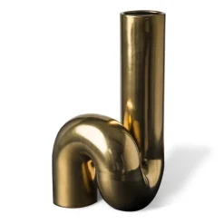 Vases^POLSPOTTEN Yourtube vase 37 cm, Gold Gold-coloured