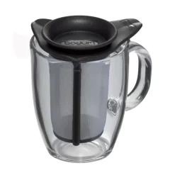 Best Bodum Yo-Yo tea cup with strainer, Black