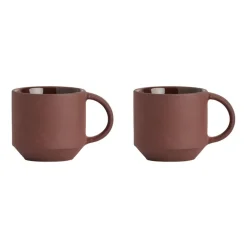 Glögg & Mulled Wine Mugs|Espresso Cups^OYOY Yuka espresso cup 2-pack, Dark Brown
