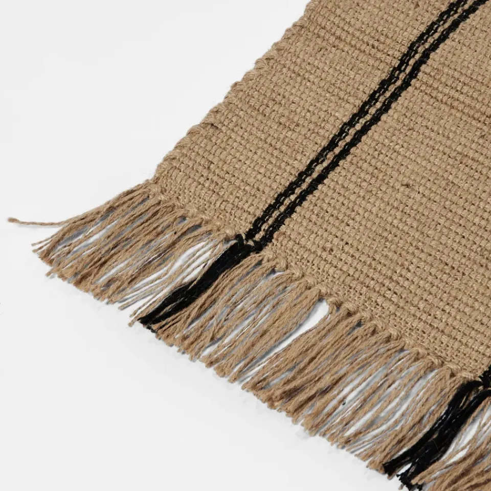 Best Broste Copenhagen Yuki rug, -natural, 140x200 cm Black