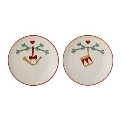 Dinner Plates^Bloomingville Yule plate Ø16 cm 2-pack, White