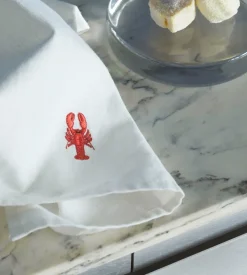 Best Normann Copenhagen Yummy kitchen towel 50x70 cm, Lobster WhiteRed