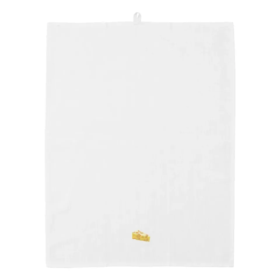 Hot Normann Copenhagen Yummy kitchen towel 50x70 cm, Cheese WhiteYellow