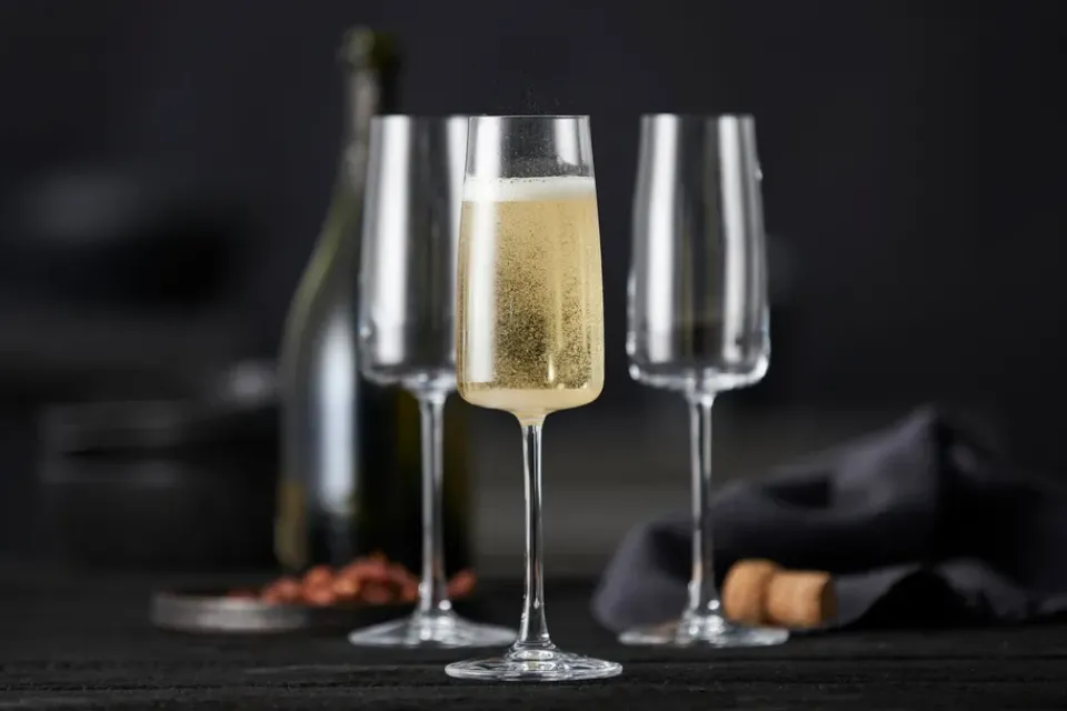 Online Lyngby Glas Zero champagne glass 30 cl 4-pack, Crystal Transparent