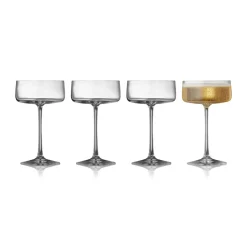 Clearance Lyngby Glas Zero champagne glass coupe 26 cl 4-pack, Crystal Transparent