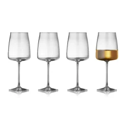 Hot Lyngby Glas Zero white wine glass 43 cl 4-pack, Crystal Transparent