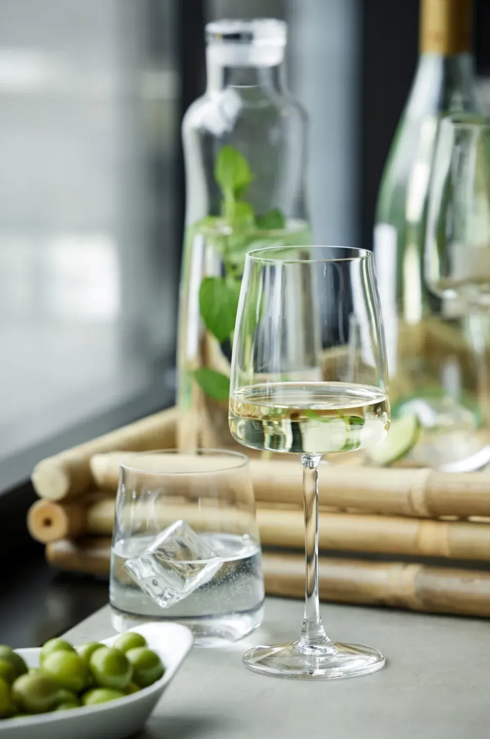 Hot Lyngby Glas Zero white wine glass 43 cl 4-pack, Crystal Transparent