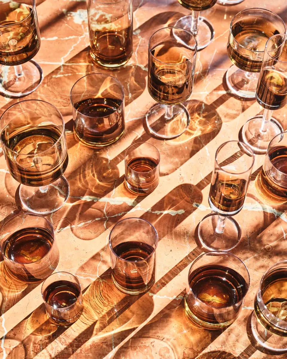 Whiskey & Cognac Glasses^Serax Zuma whisky glass 20 cl 4-pack, Amber Brown