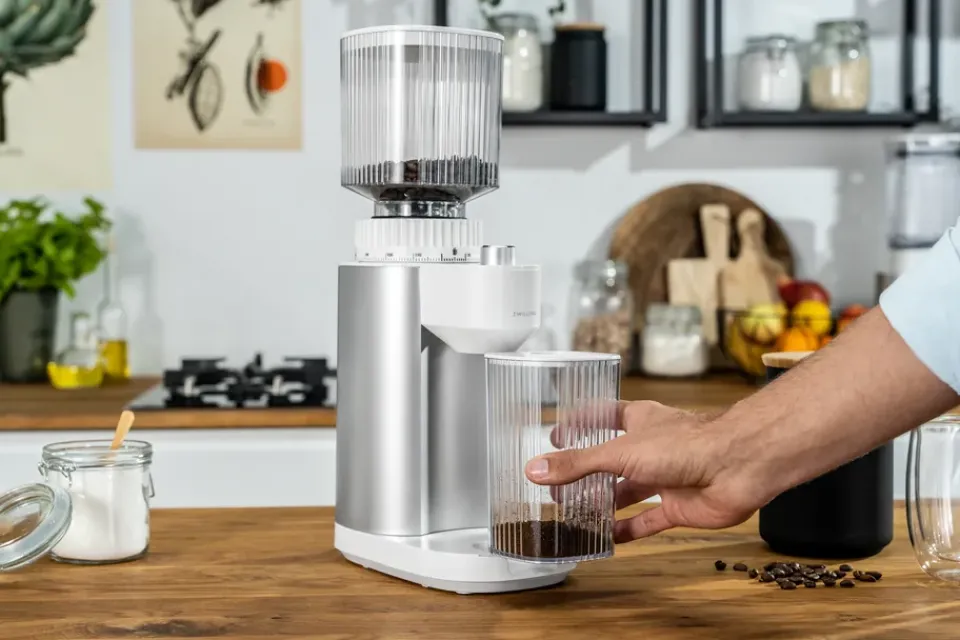 Discount Zwilling coffee grinder 37.5 cm, Silver Silver-colouredWhite