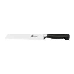 Zwilling Four star bread knife 20 cm, Black-stainless steel Silver-coloured