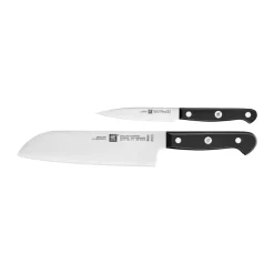 Best Zwilling Gourmet knife set 2 pieces, Black-stainless steel Silver-coloured
