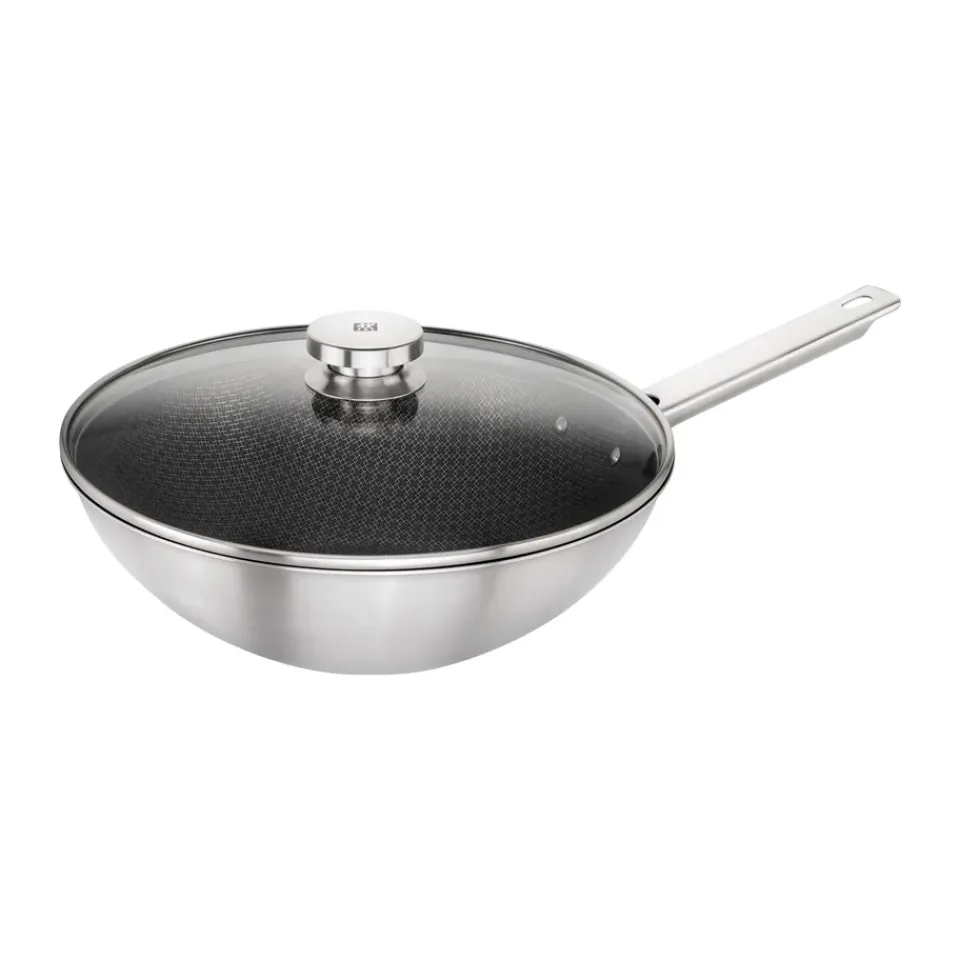 Zwilling Plus joy non-stick wok pan Ø30 cm, Stainless steel Silver-coloured