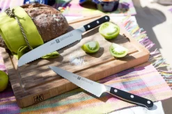 Sale Zwilling Pro compact serrated chef's knife 14 cm, Black-stainless steel Silver-coloured
