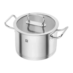Sale Zwilling Pro pot high with glass lid stainless steel, 3.5 L Silver-coloured