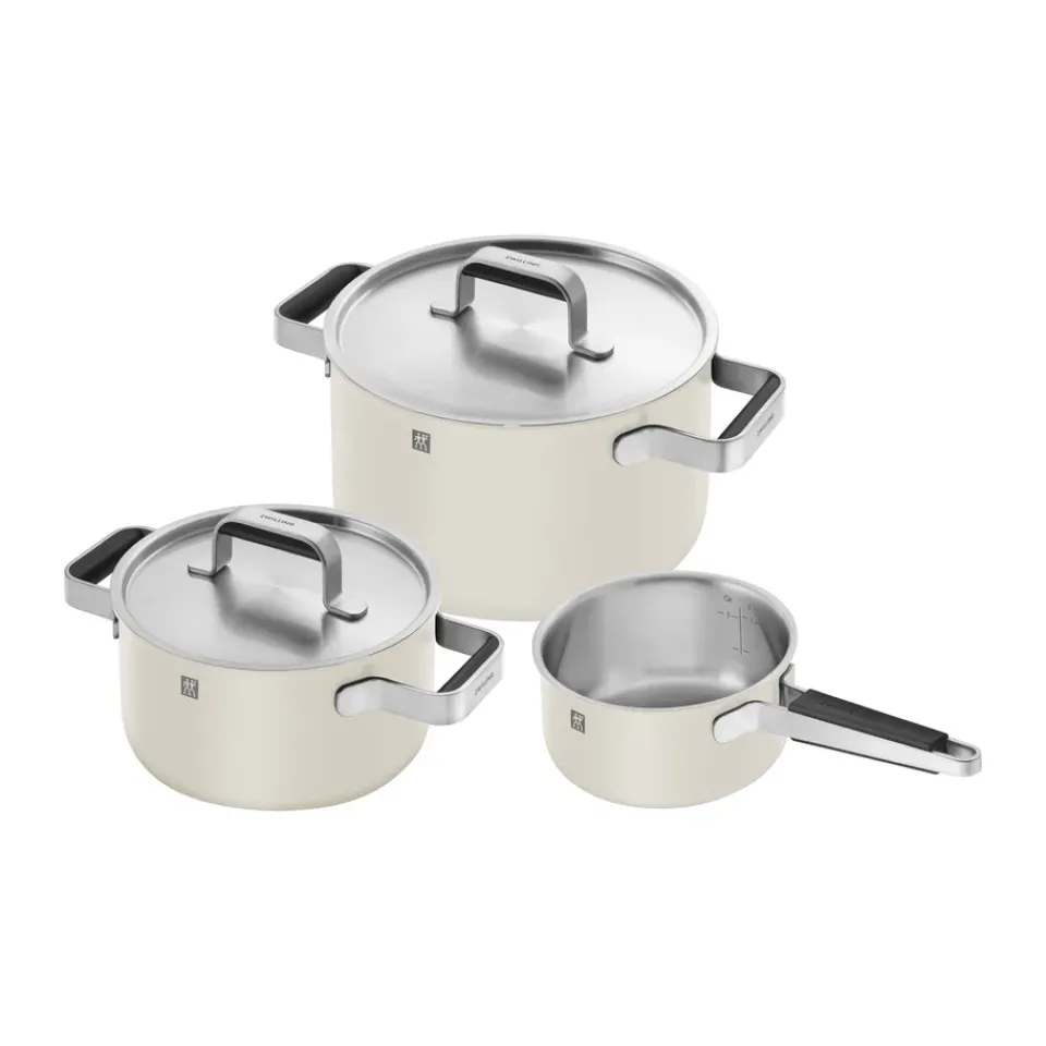 Saucepan Sets^Zwilling Pure saucepan set 5 pieces, Ivory White