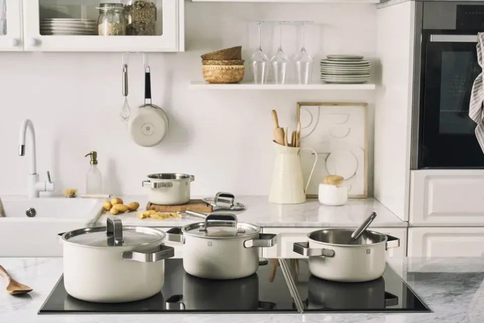 Saucepan Sets^Zwilling Pure saucepan set 5 pieces, Ivory White