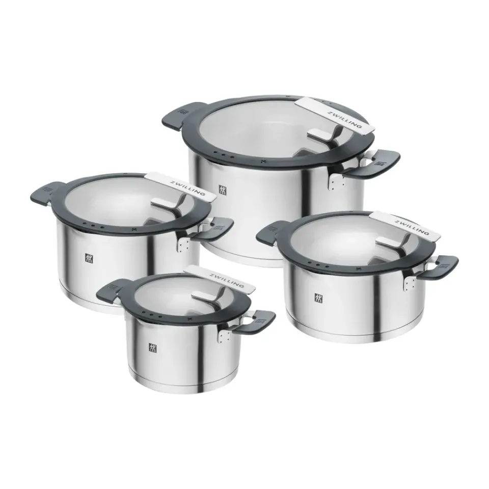 Outlet Zwilling Simplify pot/pan set 8 pieces, Stainless steel Silver-coloured