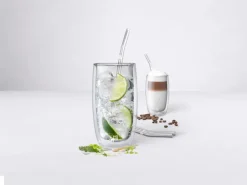 Wine & Barware^Zwilling Sorrento straws with bend 4-pack, Clear Transparent