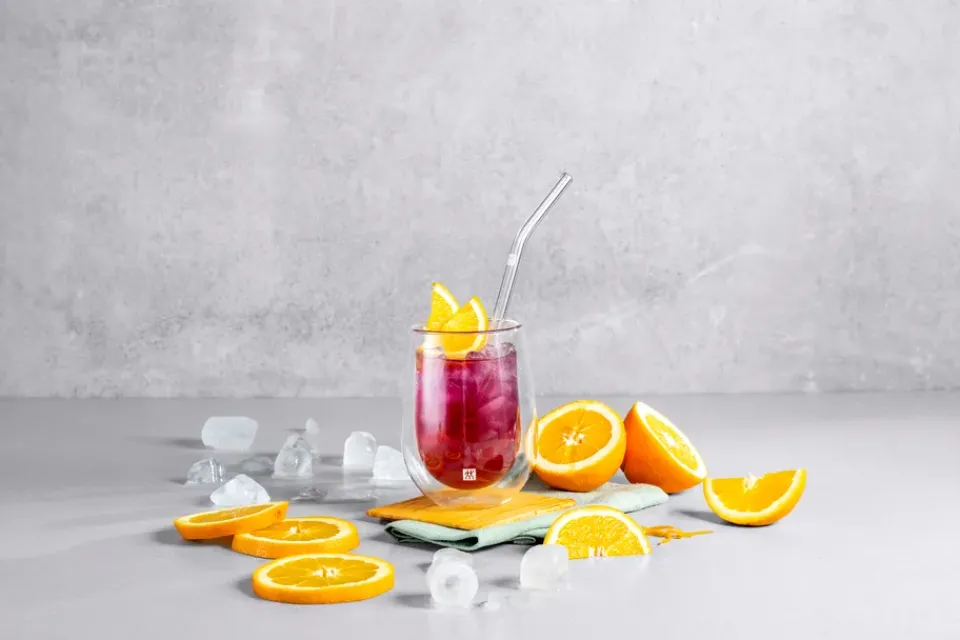 Wine & Barware^Zwilling Sorrento straws with bend 4-pack, Clear Transparent