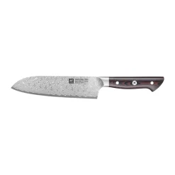 Online Zwilling Tanrei santoku knife 18 cm, Damascus-black Silver-coloured