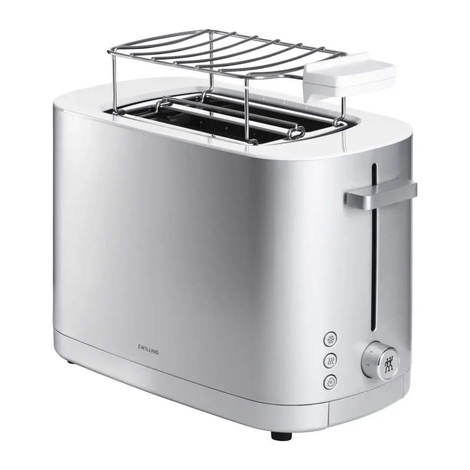 Sale Zwilling toaster with bread warmer 2 short slots, Silver Silver-coloured