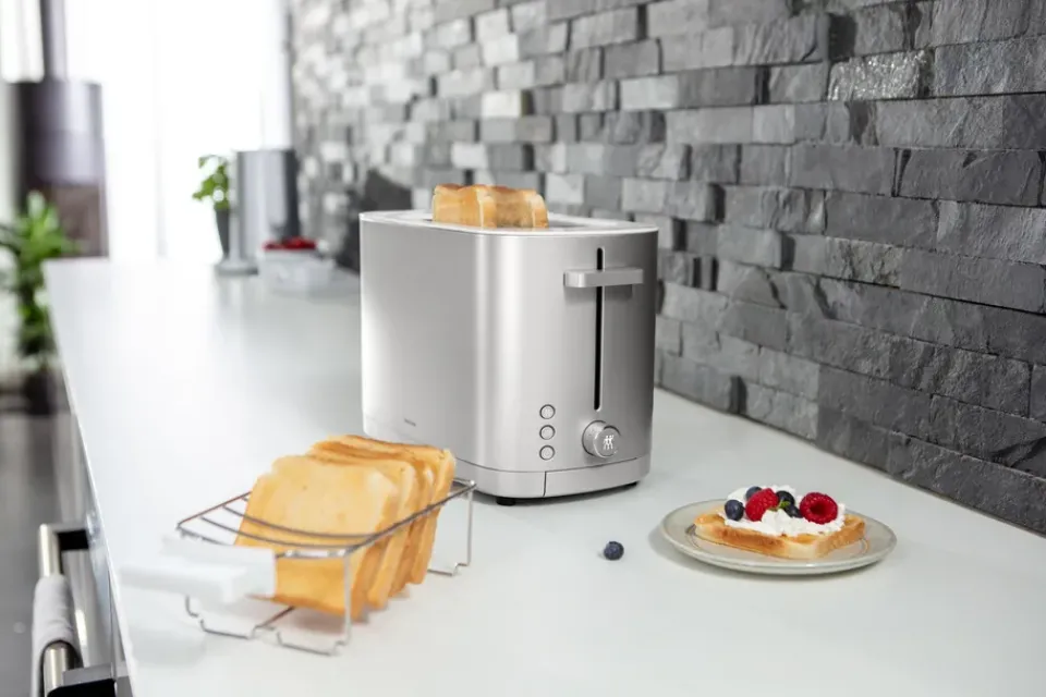 Sale Zwilling toaster with bread warmer 2 short slots, Silver Silver-coloured