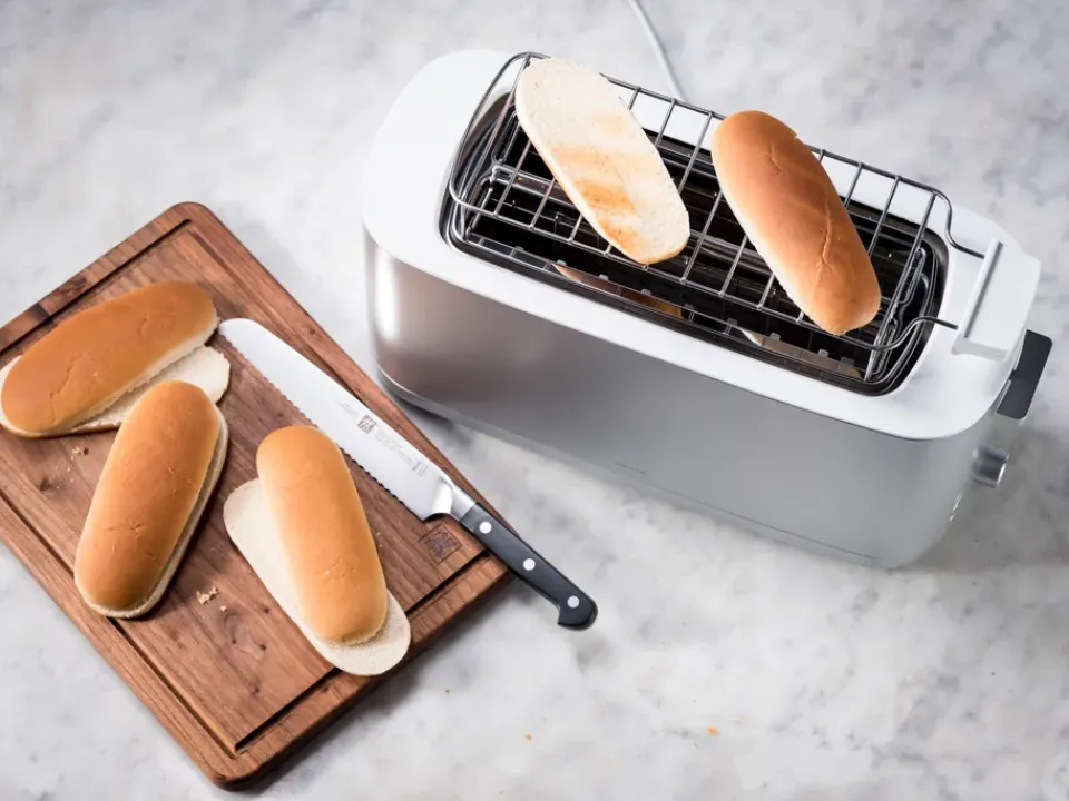 Sale Zwilling toaster with bread warmer 2 short slots, Silver Silver-coloured