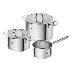 Outlet Zwilling TrueFlow saucepan set 3 pieces, Silver Silver-coloured
