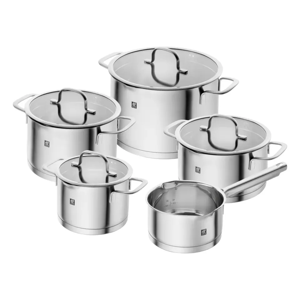 Saucepan Sets|Saucepans^Zwilling TrueFlow saucepan set 5 pieces, Silver Silver-coloured