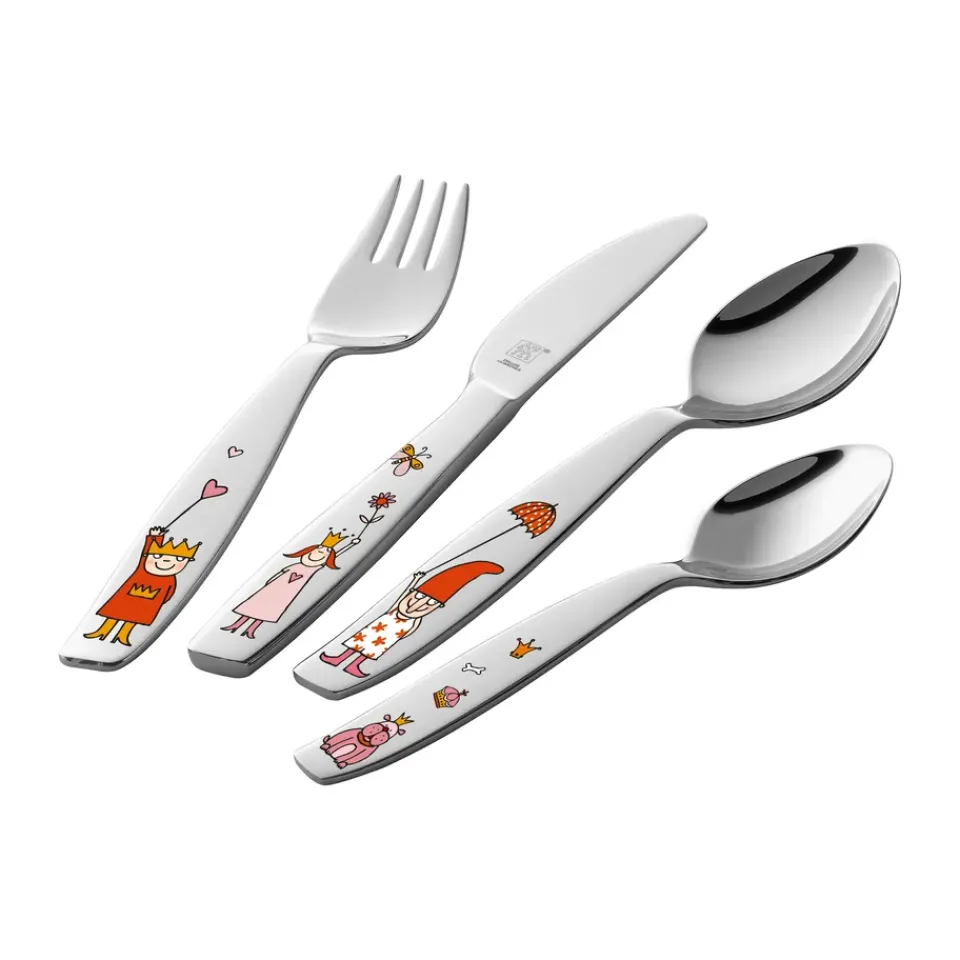 Children's Cutlery^Zwilling Twin kids children's cutlery set 4 pieces, Emelie princess Silver-coloured